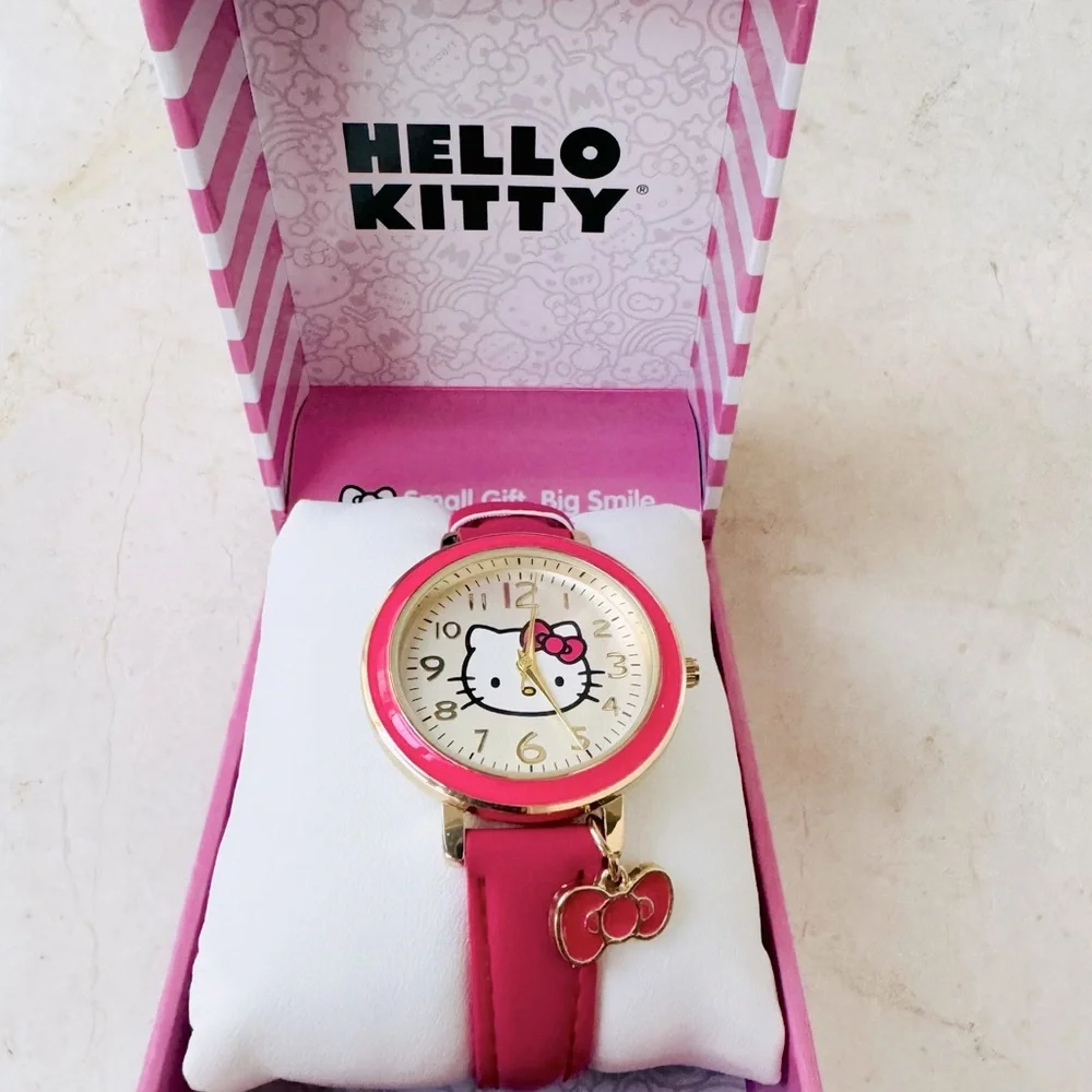 Hello kitty Sanrio Watch with Charm pink